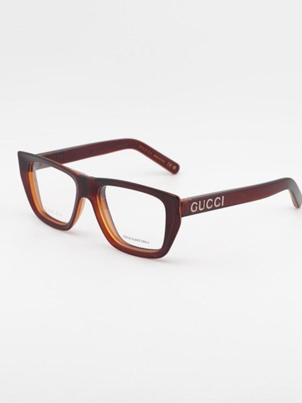 Gucci GG1724O 002 Eyeglasses Dark Havana 52mm Square Frame - Picture 1 of 10
